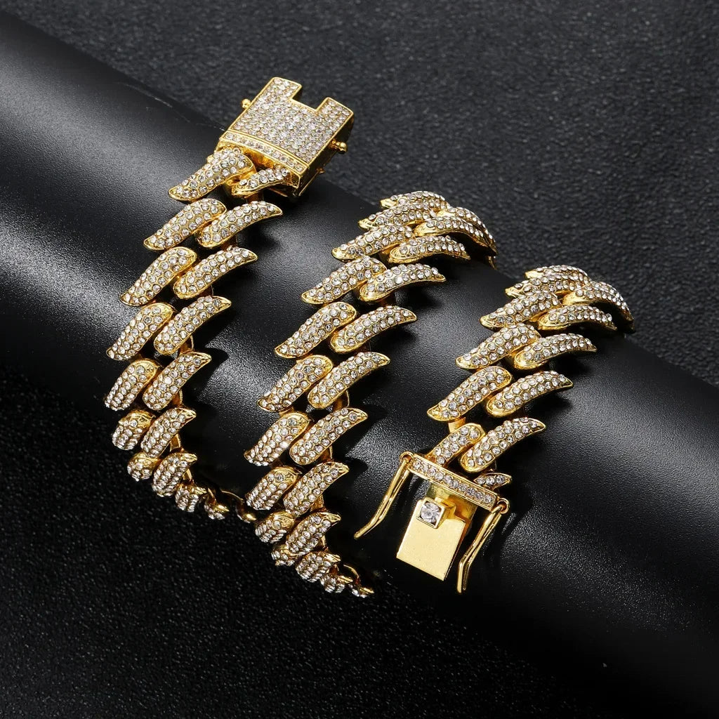 17mm Rhinestone Chain+Bracelet