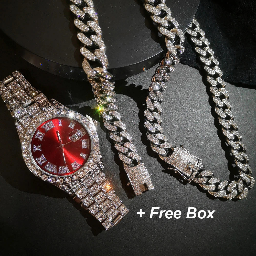 3pcs/Set Gold Watch Set