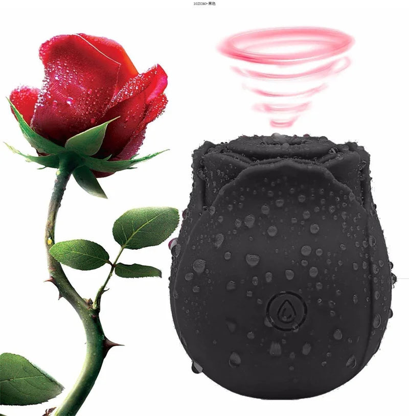 Rose Big Mouth Rose Vibrator 9 Vibrating Nipples Clit,Massager!