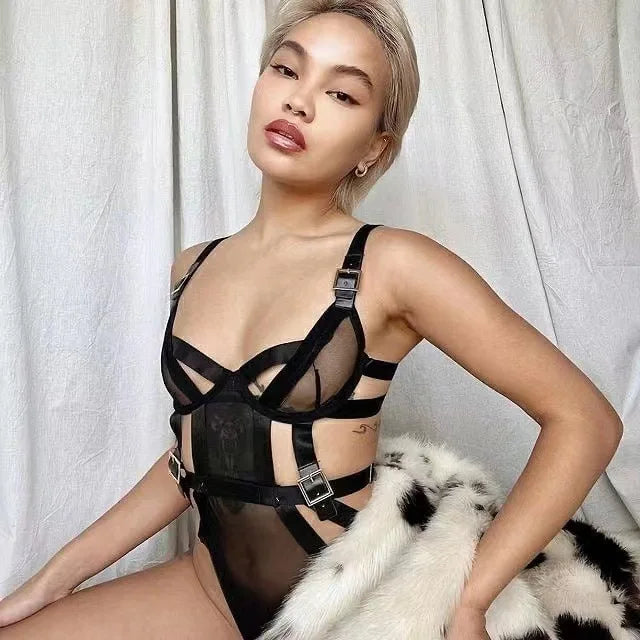 2022 in Stock Sexy Black Lingeries for Sex Sexy Mature Women