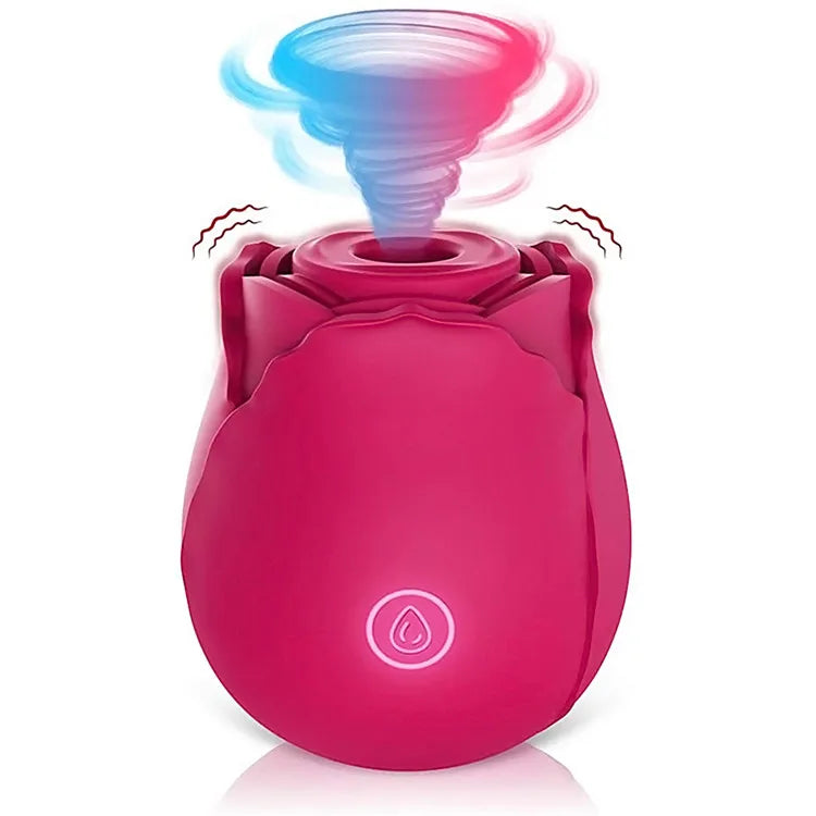 Rose Big Mouth Rose Vibrator 9 Vibrating Nipples Clit,Massager!