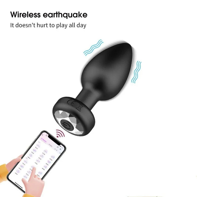 Wireless Remote Control Masturbators Anal Plug 10 Frequency