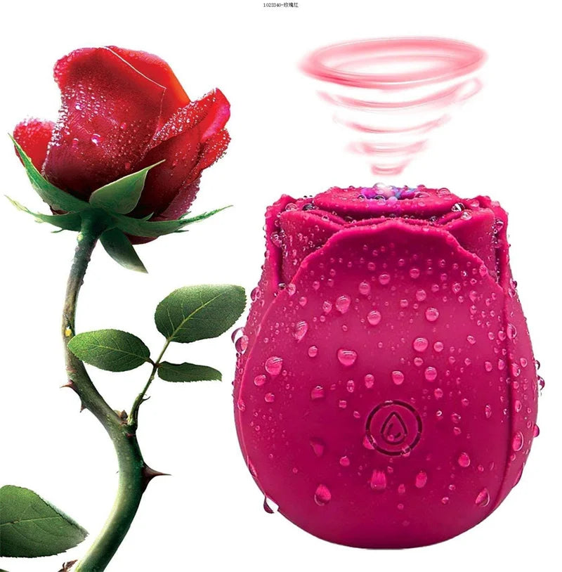 Rose Big Mouth Rose Vibrator 9 Vibrating Nipples Clit,Massager!