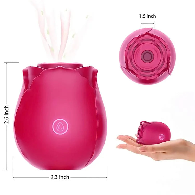 Rose Big Mouth Rose Vibrator 9 Vibrating Nipples Clit,Massager!